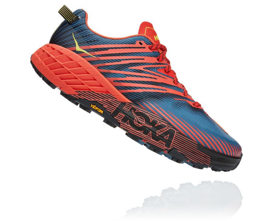 Hoka One One Trailove Tenisky Panske Červené - Speedgoat 4 - 18234-VDZY